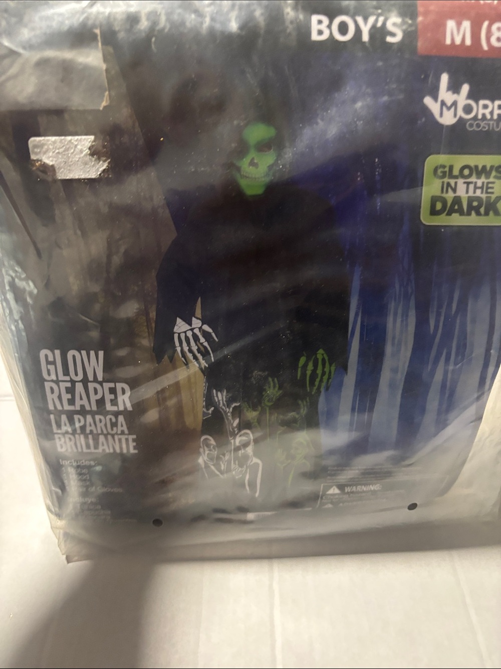 Morphe Glow Reaper Costume - Black with Neon Green Accents